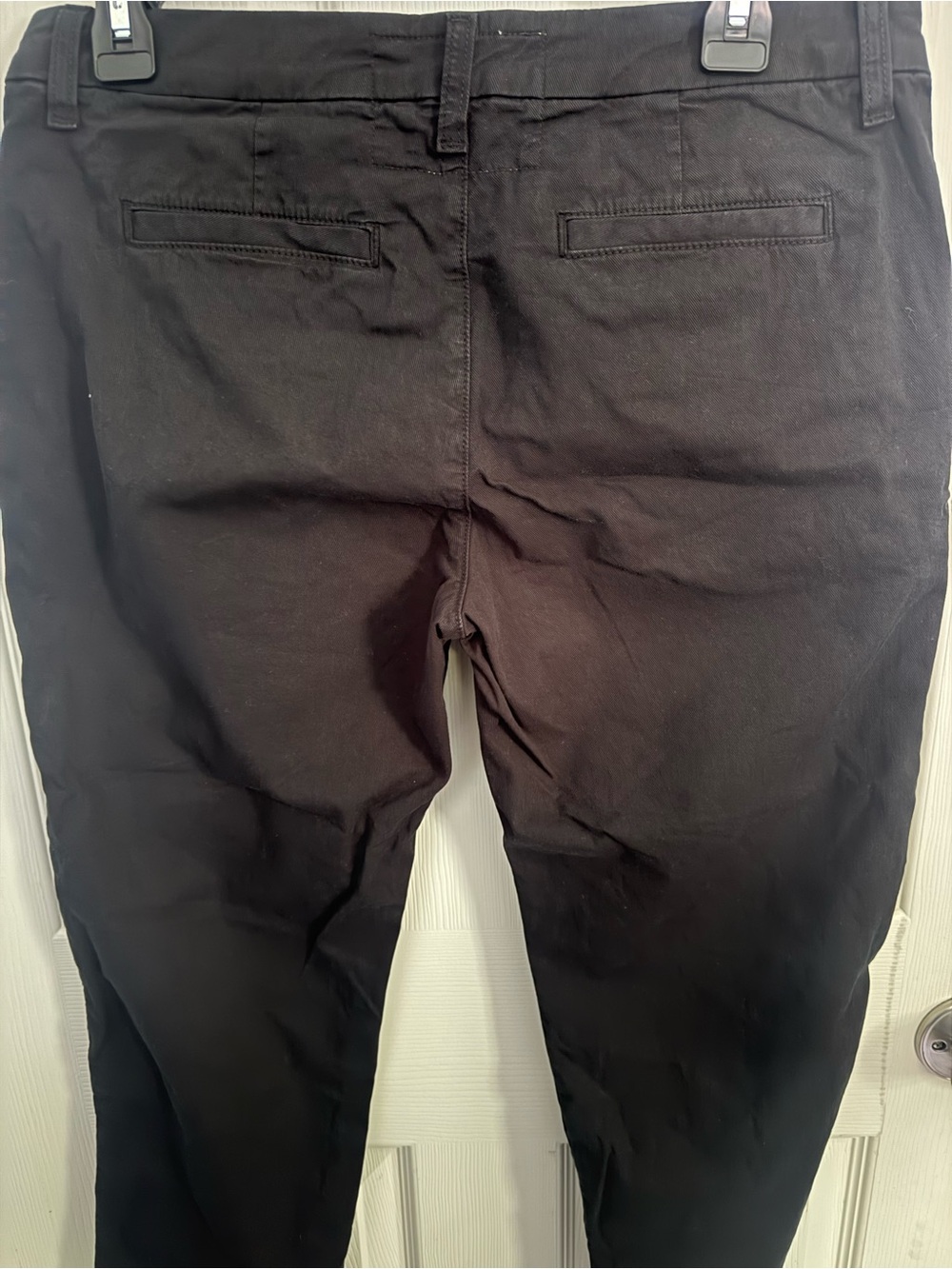 Frank & Eileen Wicklow Italian Cotton Chino Pants Black Size 6 Raw Hem - Picture 9 of 15